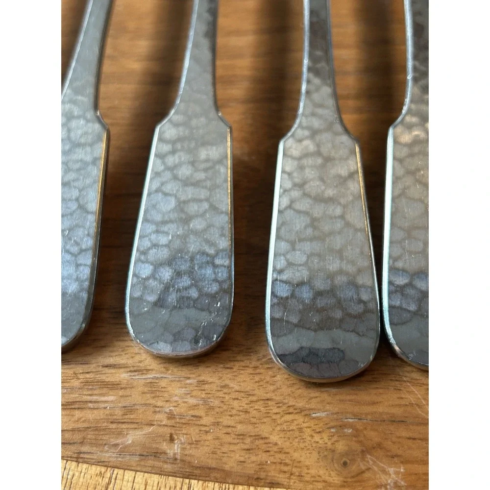 8- Towle 18/8 Stainless Germany Flatware Hammersmith Dinner Forks 8 1/4